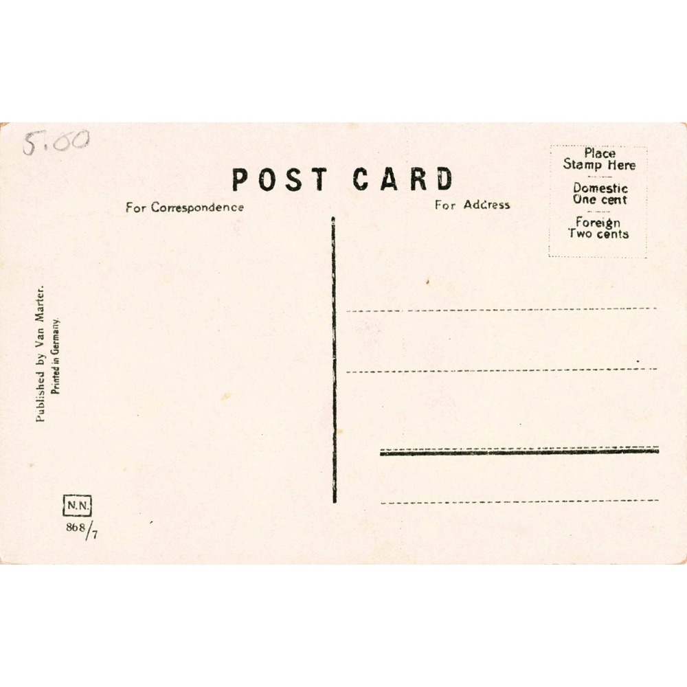 Vintage Princeton University Reunion College Dean Residence Postcard Van Marter - Picture 2 of 2